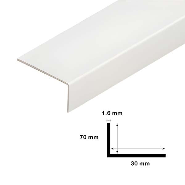 2.5m Unequal Angle PVC Corner Trim – 90° Edge Protector for Walls and Panels