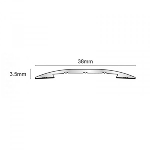 38mm Self Adhesive Aluminium Euro Cover Strip – Door Threshold Trim for Wood & Vinyl Floors