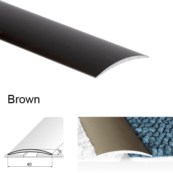 40mm Aluminium Self Adhesive Door Threshold Strip – Smooth Transition for Floor Edges