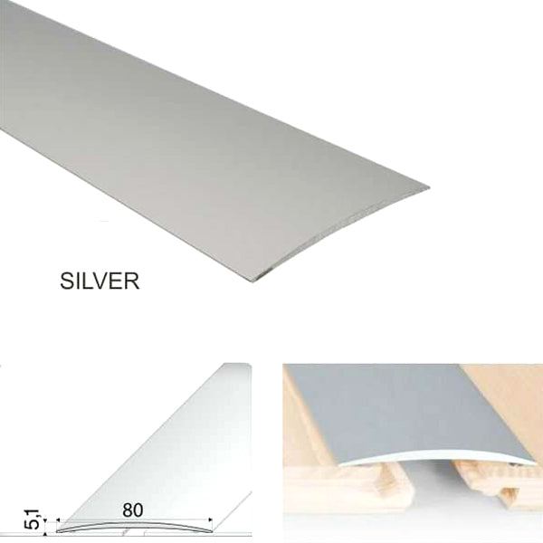 80mm Self Adhesive Aluminium Door Threshold Strip for Seamless Floor Connection