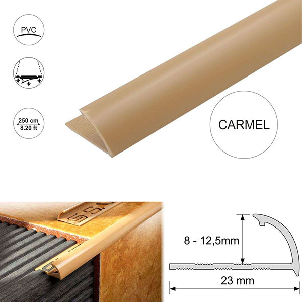 PVC Round Edge Tile Trim – 2.5m Quadrant Profile for 8mm, 10mm & 12.5mm Tiles