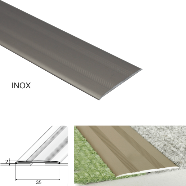 35mm Self Adhesive Aluminium Flat Door Threshold and Edge Floor Trim