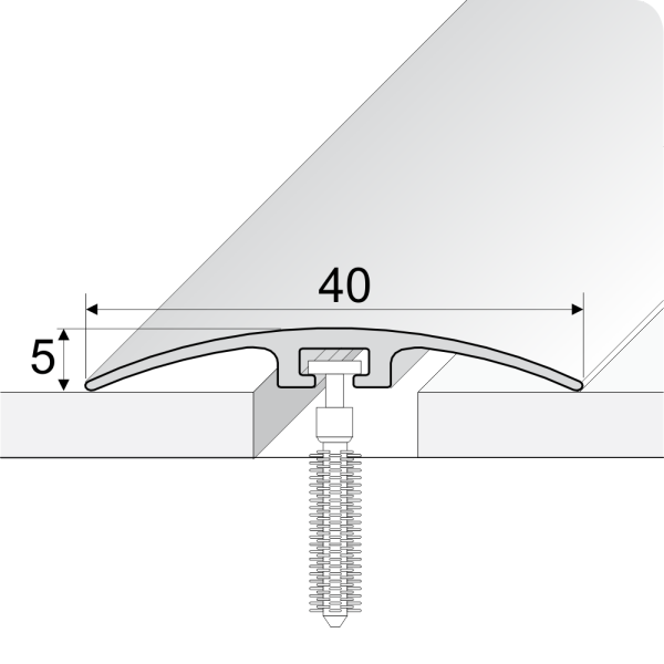 40mm UPVC Wood Effect Threshold Strip for Carpet and Wooden Floor Connections