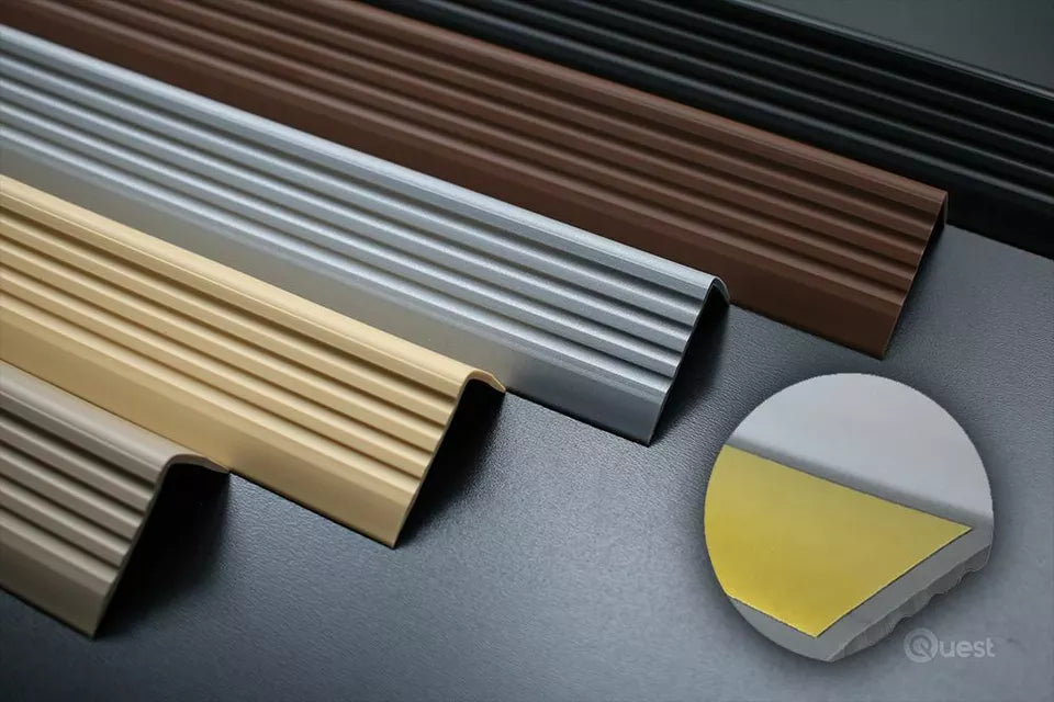 Self-Adhesive PVC Stair Edge Trim – 40x25mm Anti-Slip Rubber Nosing for Step Protection